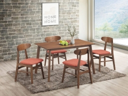 Brand New "Morris" 5-pc Dining Set - Orange